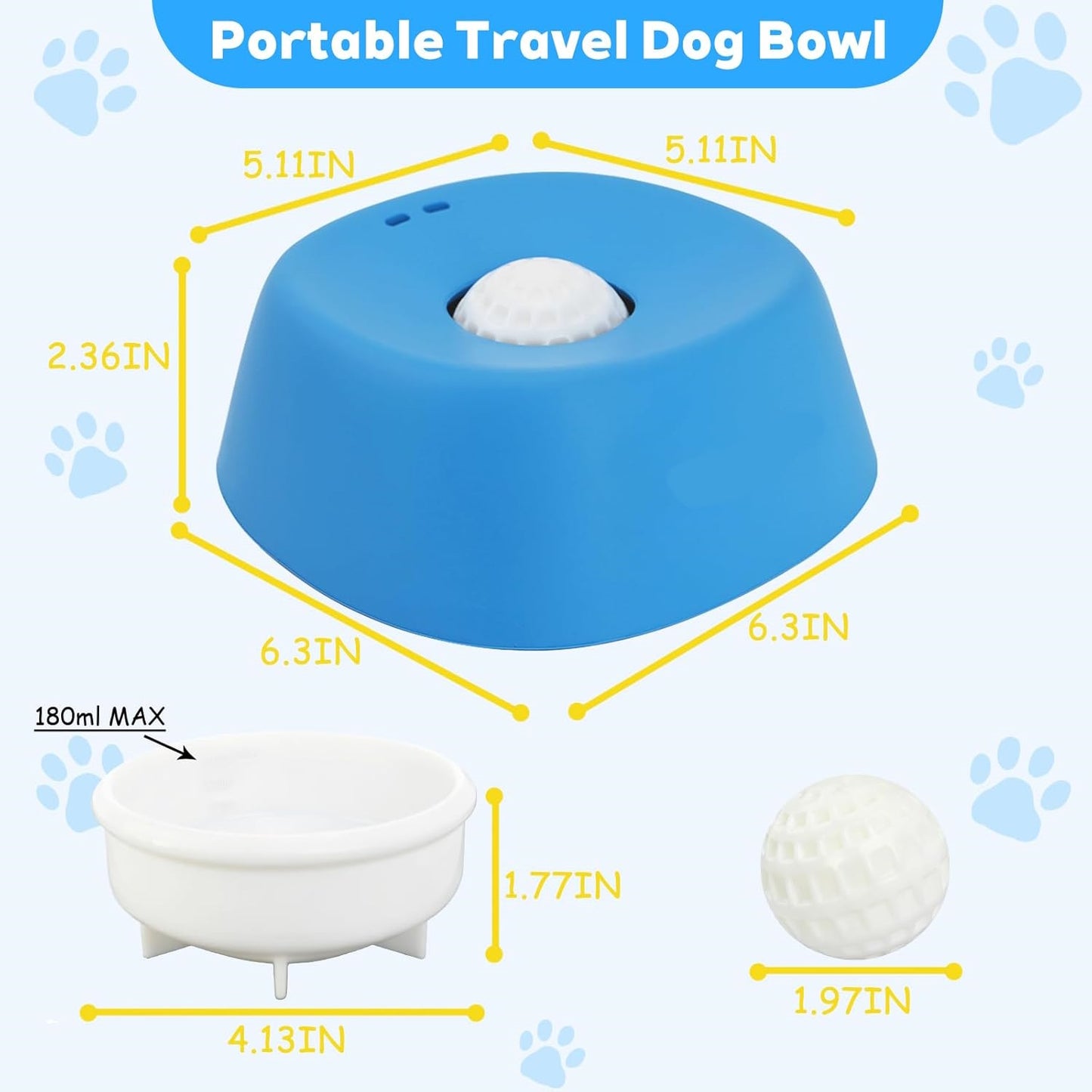 Elamé Anti-Choking Slow Feeder Dog Bowl