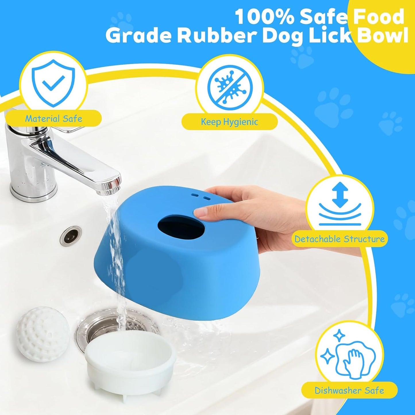 Elamé Anti-Choking Slow Feeder Dog Bowl