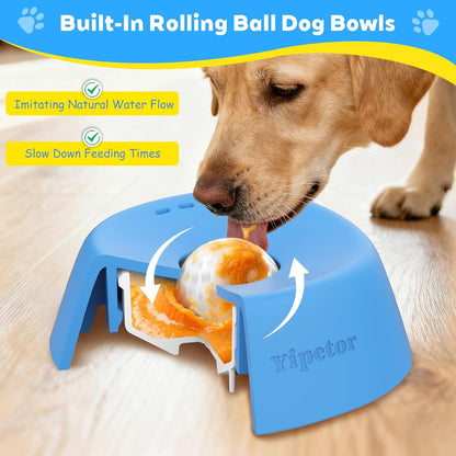 Elamé Anti-Choking Slow Feeder Dog Bowl